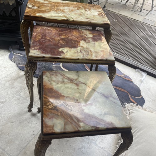 Vintage onyx nesting - onyx, tables