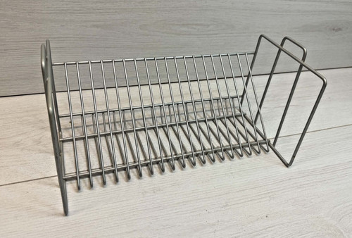 Vintage silver wire rack - wire, cd