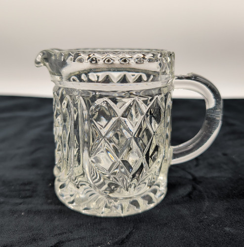 Pressed glass water milk jug - glass,