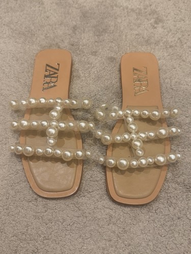 Zara pearl slides size - zara,