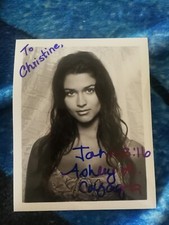 Signed photo ASHLEY CAFAGNA TESORO "Save by the Bell" Actress Autograph