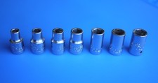7 x Britool 1/4" Drive Sockets ~ Run 3/16" to 3/8"AF + 1/4"  ᗑ