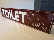 Toilet Vintage Wooden Sign