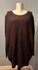 Bonmarche Red Sequin Sparkly Jumper Size 18