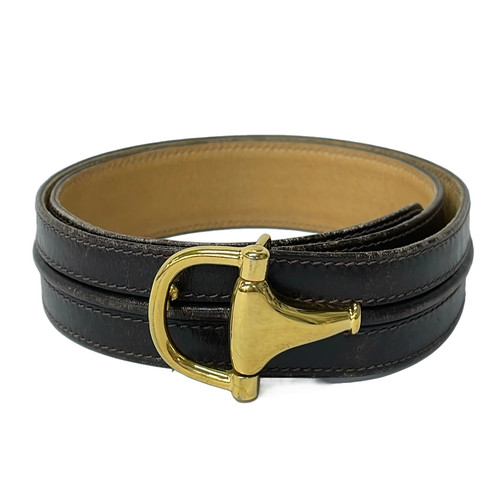 Gucci dark brown - brown, leather