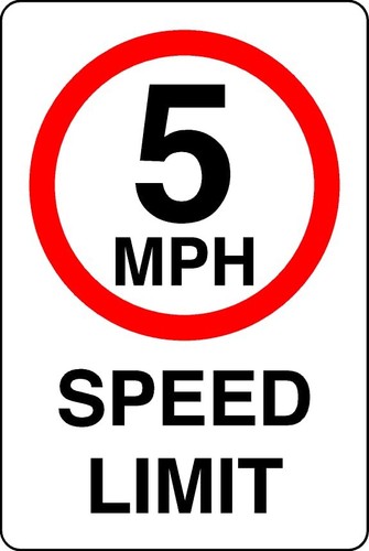 5mph speed limit sign - limit,
