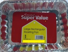 5x LARGE STRONG Disposable Rectangle Aluminium Foil Roasting Catering Dish trays