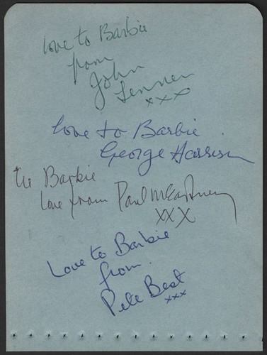The beatles signed early - signed, note