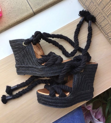 Red dead black rope wedge - or,