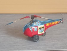 Koyo 1960s Japanese Tin Plate Lithographed Friction Powered Helicopter