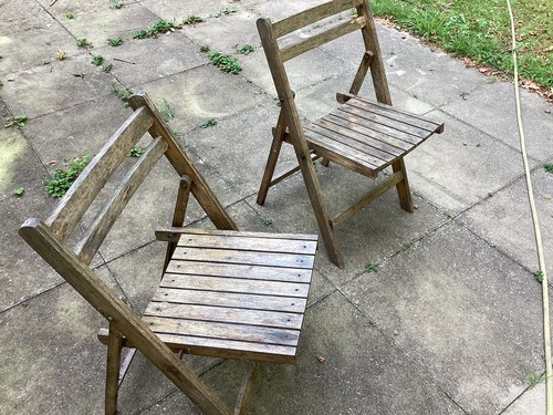 Pair vintage beechwood - pair, of