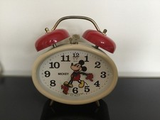 Vintage Disney wind up Mickey Mouse alarm clock. Working