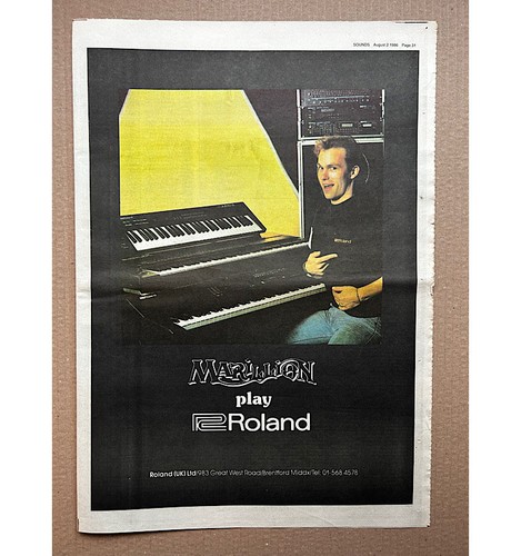 Marillion play roland poster - marillion,