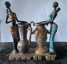 Pair of African-Style Resin
