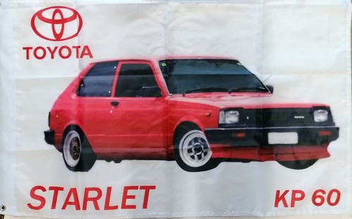 Toyota starlet flag red - toyota, 60