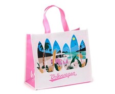 Volkswagen VW T1 Camper Bus Waves are Calling RPET Reusable Shopping Bag