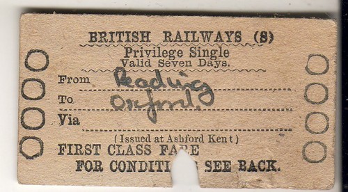 Railway ticket 1st class - ticket, br(s)