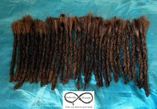 Human Hair Dreads/locs Dreadlocks X 32 Dark Brown