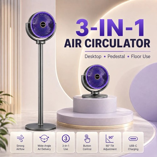 Silent standing fan for - standing,