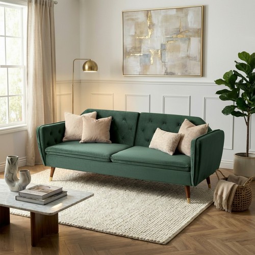 Velvet sofa bed - bed, 3