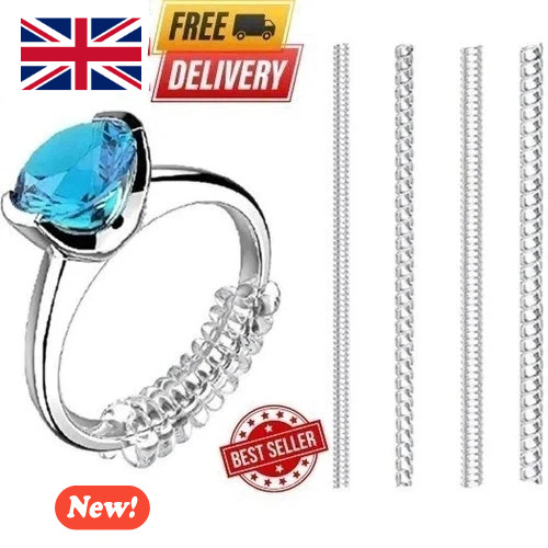 4pcs ring size adjuster clear - size,