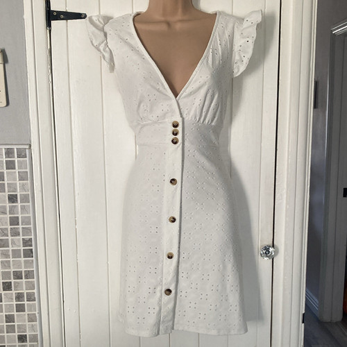 Shein white eyelet - white,
