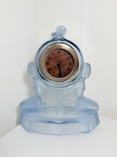 Art Deco Blue Glass Mantel