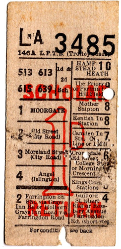 Trolleybus ticket london - trolleybus,