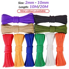 2 3 4 6 8 10MM POLYESTER POLY ROPE BRAIDED CORD STRONG BOATING SAILING NYLON DIY