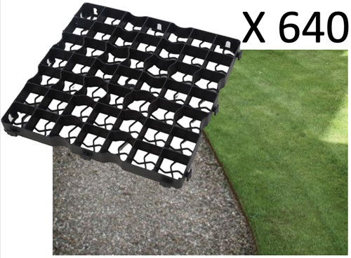 Gravel grass grid paver base - gravel,