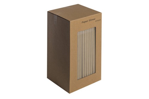 Kraft paper straws - kraft, –