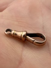 Antique 9ct gold dog clip - antique, for