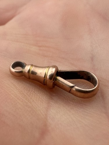 Antique 9ct gold dog - antique, clip