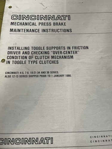 Cincinnati mechanical press - cincinnati,