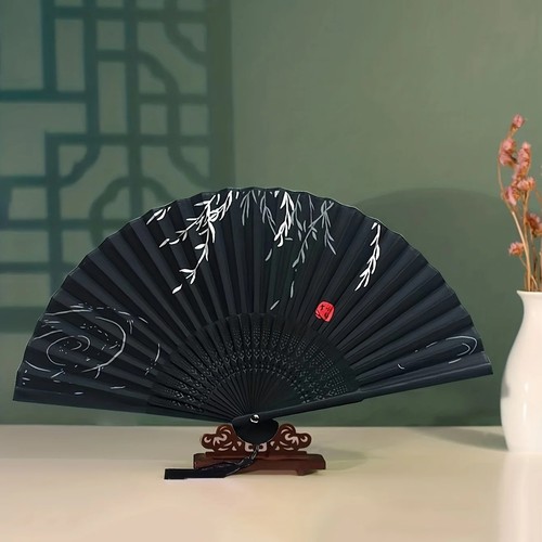 Bamboo folding hand silk - hand, fan