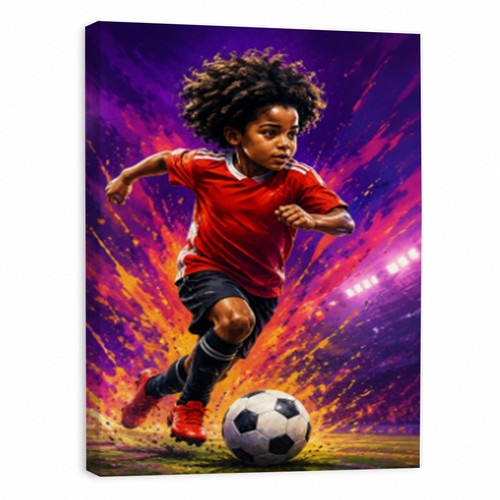 Kids soccer canvas wall art - wall,