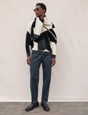 M&S - Autograph Mens Grey Cotton Straight Men Trousers