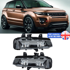 LED Front Fog Light Lamp Black For Range Rover Evoque L538 2011-2015 Left+Right