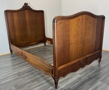 French Double Bed  Antique Oak