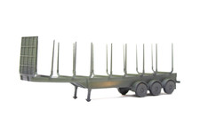 LOG TIMBER LORRY TRAILER PAINTED WEATHERED MODEL OO GAUGE 1/76 GREEN C11