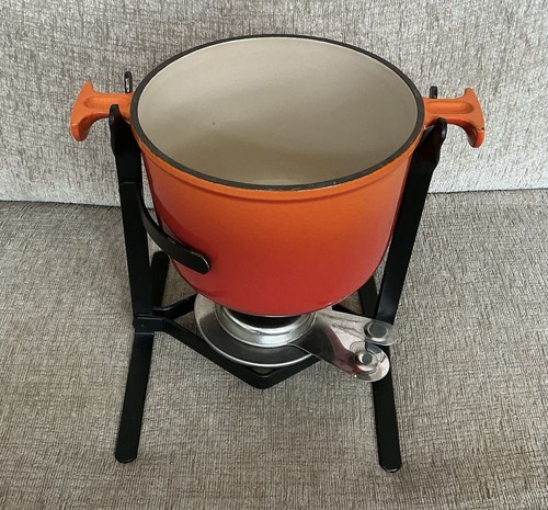 Creuset cast iron fondue - le,