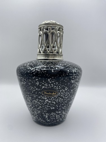 Black glass fragrance lamp - black,