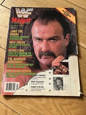 WWE WWF Magazine January 1990 Jake the snake Roberts front cover see description