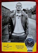 Breitling X Manchester City ERLING HAALAND Magazine Navitimer Watch Advert NEW