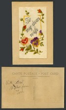 WW1 SILK Embroidered Old