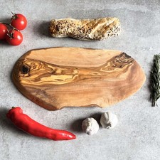Rustic Oval Olive Wood Cheese
