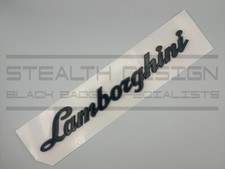 Fits Lamborghini Gallardo Murcielago Huracan Gloss Black Badge Script Lettering
