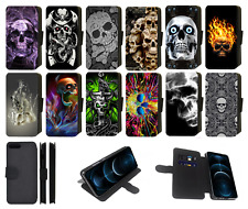 Gothic Skull Designs Phone Case Flip/Wallet Fits Samsung Galaxy A35,A54,A55,M35