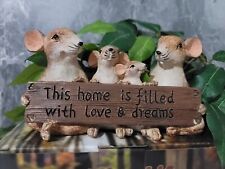 Mice Family Figurine 16cm Gift