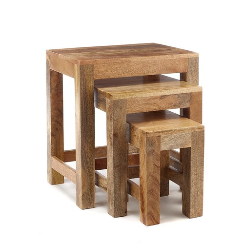 Solid light wooden nest - light,